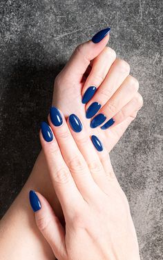 Navy Blue Wedding Nails Design Ideas For 2023 Old Hollywood Nails, Hollywood Wedding Hair, Blue Wedding Nails, Wedding Nail Polish, Hollywood Nails, Blue And Silver Nails, Hair Glam, Navy Nails, Navy Blue Nails