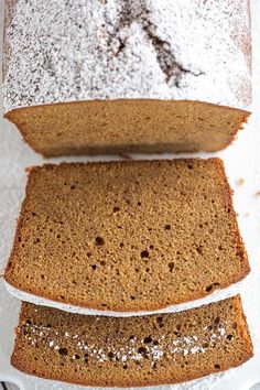 three pieces of bread are sitting on a plate