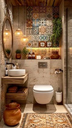 Boho Luxury Interior, Earthy Aesthetic Bathroom, Natural Bathroom Aesthetic, Earthy Tones House Interior, Nature Aesthetic Bathroom, Bathroom Earthy Decor, Warm Tone Interior Design, Warm Tone House Interior, Earthy House Decor