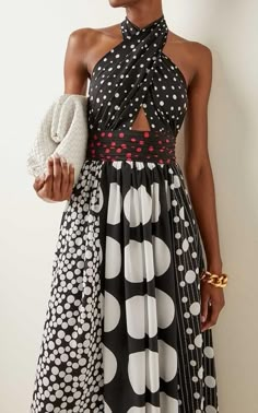 Midi Halter Dress, Chiffon Halter Dress, Print Chiffon, Mode Inspiration, Moda Operandi, Look Fashion, African Fashion, Fashion Designers, Women's Dresses