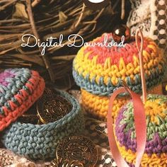 crocheted purses and coin purses are on the cover of a magazine