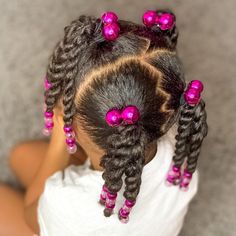 Beads In Braids, Beads In Hair, Beads For Braids, Black Baby Girl Hairstyles, Children Hairstyles