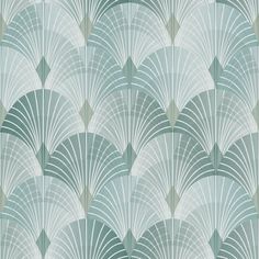 an art deco style wallpaper with fan shapes