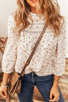 Soft Summer Boho Outfits, Stitchfix 2024, Boho Blouse Outfit, Floral Top Outfit, Neck Bracelet, Lisa Fischer, Mock Neck Blouse, Boho Blouse, Thundercats