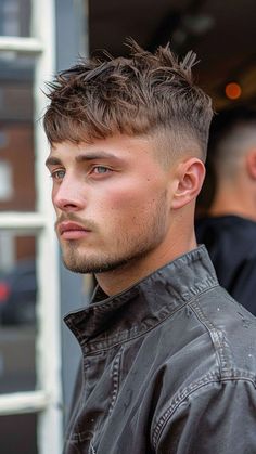 The Best 25 French Crop Haircuts for Men (Detailed Gallery) | Best & Cool French Crop Haircut Ideas For Men French Crop High Fade, Messy French Crop, Faded French, Caesar Haircut, French Crop, Curly Hair Fade, Drop Fade