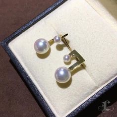 This is a stylish pearl earring. These beautiful and classic white Akoya pearl earring is a staple of exquisite pearl earring and is sure to be a favorite of yours for years to come. Product information Origin Japan Material Akoya Pearls and 18k Gold Dimensions Height Approx. 2.3cm Pearl Shaped: Round Size: 4-4.5mm and 8-8.5mm Quality: AAA Nacre: Very Thick Color: White Luster: Very High Accessories Metal: 18k Gold Other: None Luxury Akoya Pearl Drop Earrings, Timeless Akoya Pearl Earrings With Pearl Pendant, Classic Akoya Pearl Earrings, Luxury Pearl White Earrings With Pearl Pendant, Timeless Akoya Pearl White Pearl Earrings, Timeless White Pearl Earrings With Elegant Design, Formal White Akoya Pearl Earrings, White Akoya Pearl Earrings, White Akoya Pearl Earrings For Formal Occasions