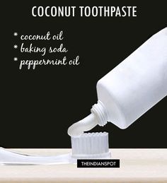 HOMEMADE NATURAL COCONUT OIL TOOTHPASTE Coconut Toothpaste, Coconut Oil Toothpaste, Health Coconut Oil, Baking With Coconut Oil, Homemade Toothpaste, Coconut Oil Uses, Benefits Of Coconut Oil, Coconut Oil For Skin, Peppermint Oil