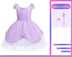 Your little princess will feel like royalty in this Princess Sofia Inspired Dress for Girls! This gorgeous Princess Sofia Inspired Dress dress is perfect for any young girl who loves the beloved character from the Junior show Sofia the First. The short-sleeve Princess Sofia Inspired Dress features intricate detailing, including a delicate lace bodice and a full, flowy skirt. The dress is made with high-quality materials that are both durable and comfortable, making it ideal for dress-up parties, Sofia Princes Cosplay costumes, Fancy Dress Party or playtime. The dress is suitable for girls aged 2-7 years old and is sure to become a beloved addition to any young girl's dress-up collection. Let your little princess's imagination run wild with this Princess Sofia Inspired Dress for Girls! Sophia Dress, Fancy Dress Party, Girls 21st, Girls Dress Up, Dressup Party, Princess Sofia, Sofia The First, Dress For Girls, Fancy Dresses Party