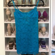 Super Cute Blue / Teal Lace Babydoll! This Fits Like A Mini Dress. Never Worn! Lace Babydoll, Victoria’s Secret, Women's Intimates, Baby Dolls, Super Cute, Mini Dress, Lace, Blue, Women Shopping