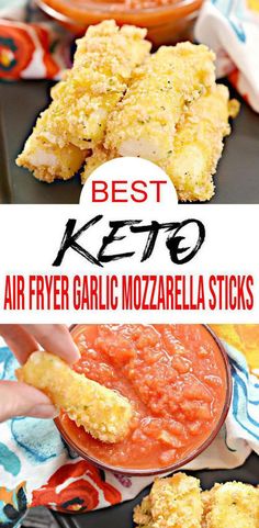 the best keto air fryer garlic mozzarella sticks