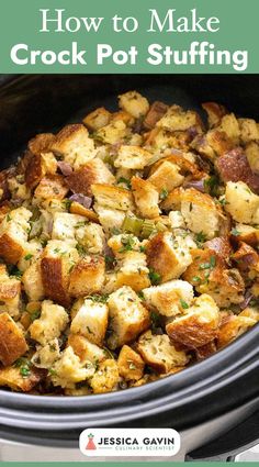 a crock pot stuffing recipe in the slow cooker