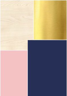 different shades of wood with gold and blue in the center, along with pink on the other side