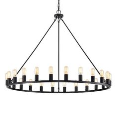 a large chandelier with eight lights hanging from it's center point,