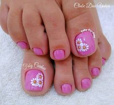 Summer Beach Toe Nails, Pedicure Flower, Toe Nail Art Designs, Pedi Designs, Toenail Art Designs, Pedicure Designs Toenails, Unghie Sfumate