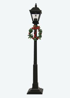 Lamppost - Flicker - The Country Christmas Loft Lamppost Christmas Decor, Lamp Post Christmas Decor, Post Christmas Decor, Nautical Table, Christmas Village Accessories, Gas Lamp, Wrought Iron Fences, Display Risers, Red Wagon