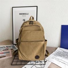 Fashion Women's Backpack Trendy Canvas Solid Color School Bags For Teenager Girls Large-capacity Waterproof Student Scoolbags Height 43CM * Width 13CM *Length 27CM Note: 1 Inch=2.54 CM; 1 CM=0.39 Inch , Buyer Questions & Answers For Back To School? ---------YES Fit A4 Notebook Textbook ? -----YES 15 inch Laptop Fit ? ------YES For Casual Walking?---------YES It Is Waterproof? -------YES If you like it, add to Cart and Wish List. Make it easier for you to find it Brand Name Xpoko Origin US(Origin