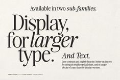 an advertisement for the company displaying font and type