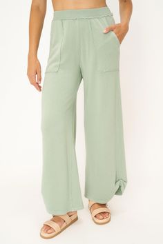 Siesta Wide Leg Pant in Endless Sky Relaxed Fit Yoga Pants With Comfort Waistband For Loungewear, Comfortable Wide Leg Yoga Pants For Loungewear, Comfortable Wide-leg Yoga Pants For Lounging, Comfortable Yoga Pants With Pockets For Loungewear, Solid Color Yoga Pants With Elastic Waistband For Lounging, Straight Leg Yoga Pants With Elastic Waistband For Lounging, Soft Texture Loungewear Bottoms For Spring, Athleisure Wide Leg Bottoms For Relaxation, Soft Texture Bottoms For Spring Loungewear