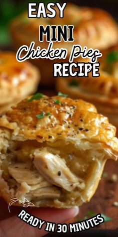 easy mini chicken pie recipe in 30 minutes