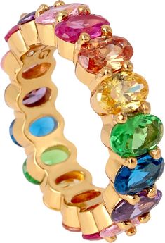 Kurt Geiger London Oval Crystal Ring | Nordstrom Emeralds Rings, Dope Jewelry Accessories, Fancy Watches, Rainbow Rings, Rainbow Jewelry, Jewels Rings, Rainbow Crystal, Crystal Ring, Rings Wedding