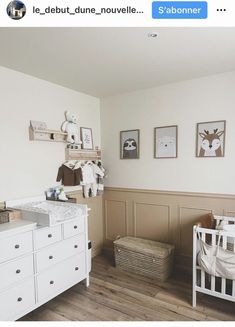 the baby's room is clean and ready to be used for its new parents