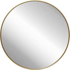 a round mirror on a white background