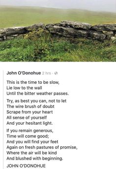 the poem john o'donohue is written in english