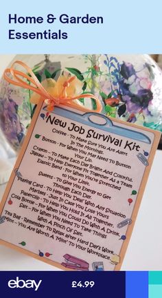 a new job survival kit for home and garden essentials