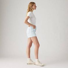 80s Mom Women's Shorts - Light Wash | Levi's® US Retro Cotton Jean Shorts Relaxed Fit, Retro Relaxed Fit Cotton Jean Shorts, Levi's Cotton Jean Shorts For Spring, 90s Inspired Jean Shorts For Summer, 90s Inspired High Rise Jean Shorts For Spring, Retro Short Relaxed Fit Jeans, Trendy High Rise Levi's Bottoms, Levi's Straight Leg Jean Shorts For Spring, Levi's Straight Leg Cotton Jean Shorts