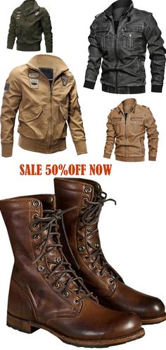 Classic Menswear, Discount Promotion, The Trend, And Now, Military Jacket, Men's Clothing, Limited Time, Combat Boots, Buy Now