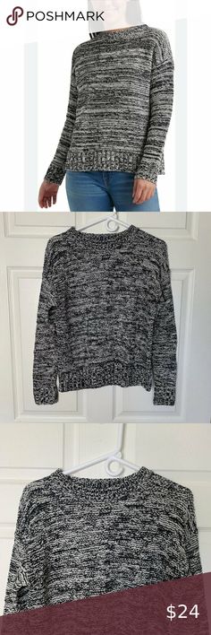 Lucky Brand Black and White Marbled Acrylic Knit Sweater Womens Size Medium Sweater Womens, Knitting Women Sweater, Lucky Brand, Knit Sweater, Knitted Sweaters, Womens Sizes, Size Medium, Black And White, Knitting