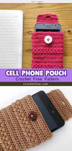 cell phone pouch crochet free pattern