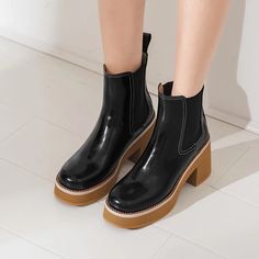 Mayorka Women's Leather Chelsea Boots | Ultrasellershoes.com – Ultra Seller Shoes Female Style, Leather Chelsea Boots, Ladies Shoes, Black Fleece, Short Boots, Womens High Heels, Fashion Boots, Red Leather, Red Velvet