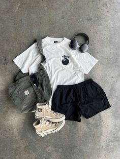 Masc Summer Outfits For Women, Alternative Mens Fashion, Vintage Outfits Men, Summertime Outfits, Cool Outfits For Men, Outfits Men