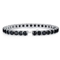 Add a touch of sparkle to your everyday style with this exquisite Black Moissanite Diamond Tennis Chain Bracelet. Its unique design and dazzling shine will make you stand out and catch everyone's eye. Made with high-quality 925 sterling silver and white gold plating, this bracelet will be a timeless addition to your collection. Special Note 925 sterling silver base material and moissanite stones set tennis chain need to be made to order.Made to order production time: 1-2 days All of our moissanite diamonds are able to pass the diamond tester. GRA report is provided on all moissanite orders. All custom orders are not able to be cancelled and non-refundable. Details Material 925 Sterling Silver Length 7"/ 7.5"/ 8"/ 8.5" Color Grade D Clarity Grade VVS1 Cut Grade Excellent Package content A c Silver Tennis Bracelet, Tennis Chain, Star Chain, Emerald Stone, Silver Stars, Silver Man, Moissanite Diamonds, Tennis Bracelet, Cz Stone