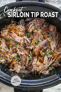 crockpot sirloin tip roast in the slow cooker