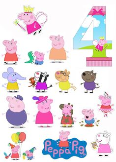 peppa pig stickers are all different colors