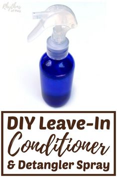 Diy Hair Detangler Spray, Diy Hair Detangler, Diy Conditioner, Conditioner Recipe, Galaxy Slime, Dry Frizzy Hair, Best Natural Hair Products, Homemade Shampoo, Detangling Hair