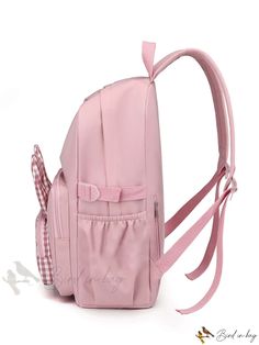 Bird in Bag - Functional Patten Backpack for Outdoor, Travel, and Back to School Needs, Ideal for Graduate, Teen Girl, Freshman, Soph Cute Backpack With Zipper Closure For School, Large Capacity Pink Backpack For End Of School Year, Pink Standard Backpack For Study, Pink Backpack For Study, Pink Portable Backpack For Students, Pink Portable Backpack For Study, Portable School Backpack, Pink Softback Backpack For Study, Pink Preppy Rectangular Backpack