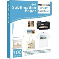 the inkjet sublimation paper is being used to make t - shirts