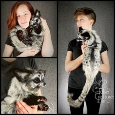 a collage of photos shows a woman holding a cat