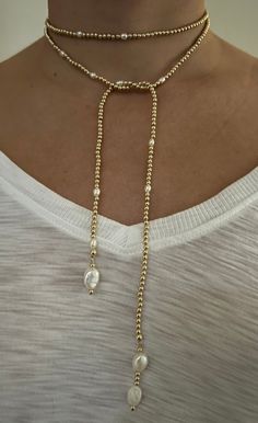 Beaded Necklace Long, Beaded Long Necklace, Wrap Around Necklace, Necklace Ideas Handmade, Pearl Necklace Ideas, Wire Bead Necklace, Long Bead Necklace, Kalung Manik-manik, Beaded Jewelry Necklaces