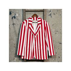 Class of 1950 Cornell University Reunion jacket. White & red stripe .  Great condition.  Brand: Class of 1950 Cornell  Size: Medium - see measurements   Bust: 22.5 inches Shoulder: 18.5 inches Sleeve: 23.5 inches  Length: 30 inches Vintage Striped Workwear Blazer, Vintage Striped Blazer For Workwear, Vintage Striped Blazer For Work, Vintage Striped Outerwear For Spring, Vintage Striped Spring Outerwear, Retro Striped Outerwear For Work, Retro Red Formal Blazer, Striped Retro Outerwear For Work, Red Retro Blazer For Formal Occasions