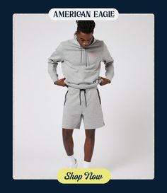 Ridiculously soft performance fleece with comfort stretch/Moisture-wicking & cool to the touch/Drawstring waist/Front pockets with zip closure/Back pocket with zip closure Jogger Shorts, Mens Outfitters, Mens Activewear, Drawstring Waist, Moisture Wicking, American Eagle Outfitters, Women's Jeans, American Eagle, Active Wear