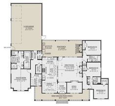 the floor plan for a home with two master suites and an attached living room area