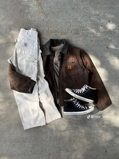 Light Brown Jacket Outfit, Granola Boy Aesthetic, Granola Boy, Brown Jacket Outfit, Light Brown Jacket, Granola Outfits, Simple Streetwear, Ames Iowa, Masc Outfits