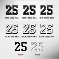 the numbers are arranged in different styles and sizes for each type of font or number