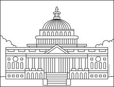 the capitol building in washington dc coloring page