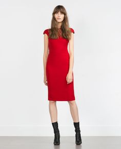 VESTIDO CREMALLERAS ESPALDA-Ver todo-Vestidos-MUJER | ZARA Venezuela Working Women, Zara Woman Dress, Woman Dress, Dress Zipper, Work Clothes, Work Wardrobe, 2016 Fashion