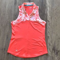 Adidas Sleeveless Tennis/Golf Tank Top Size: Medium Color: Coral/White Nwt Small Hole In Left Side By Seam Not Very Noticeable No Other Flaws Sporty Sleeveless Spring Vest, Adidas Sporty Sleeveless Tank Top, Sporty Sleeveless Vest For Spring, Adidas Sleeveless Fitted Tank Top, Adidas Fitted Sleeveless Tank Top, Fitted Sleeveless Adidas Tank Top, Adidas Tank Top For Summer Sports, Adidas Sleeveless Sports Tank Top, Adidas Sleeveless Tank Top For Sports